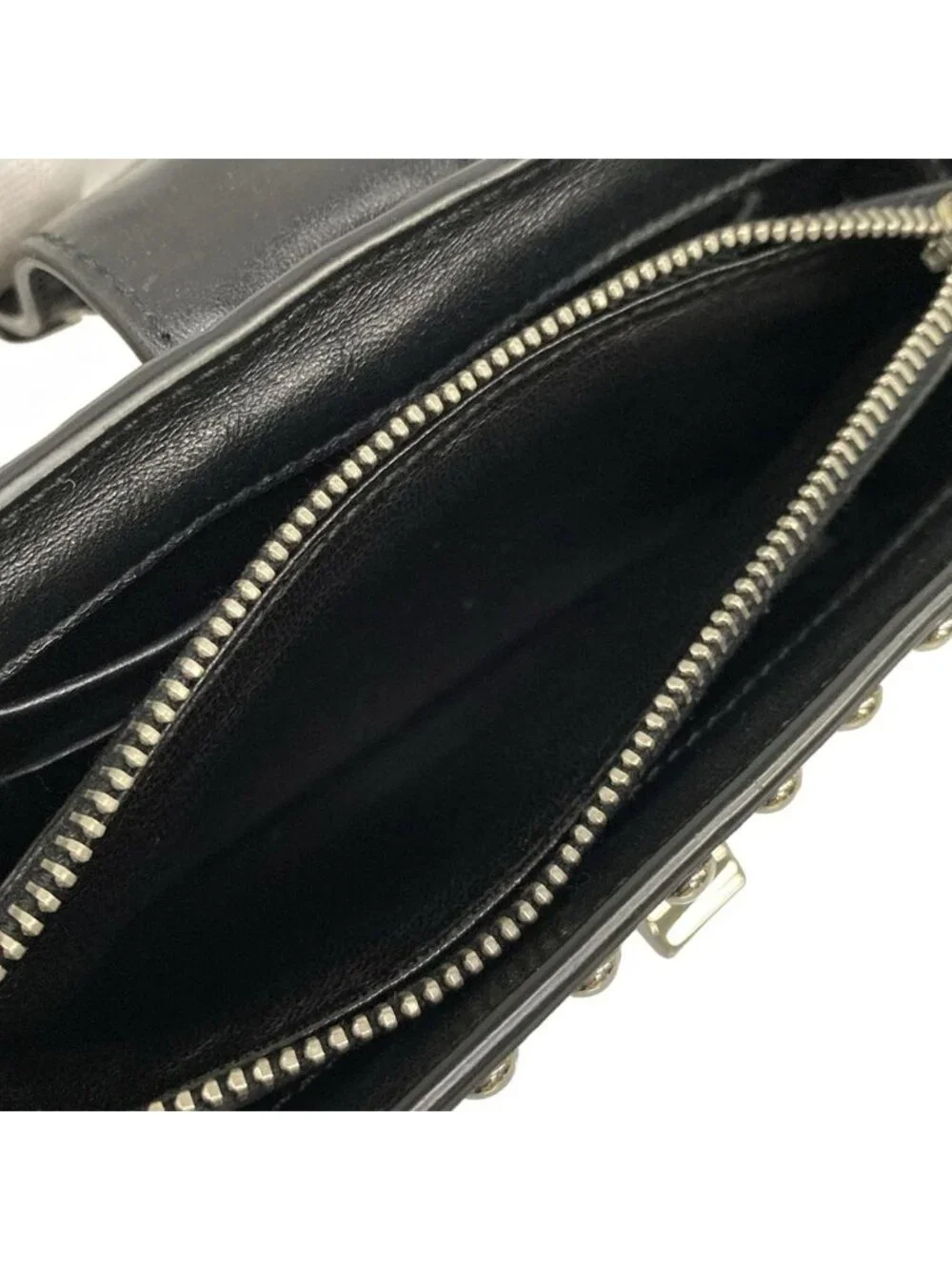 Prada Case Black Studded Leather Vanity Bag - Picture 4 of 10